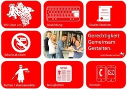 Logo "Gerechtigkeit gemeinsam gestalten" (zur entsprechenden Website)