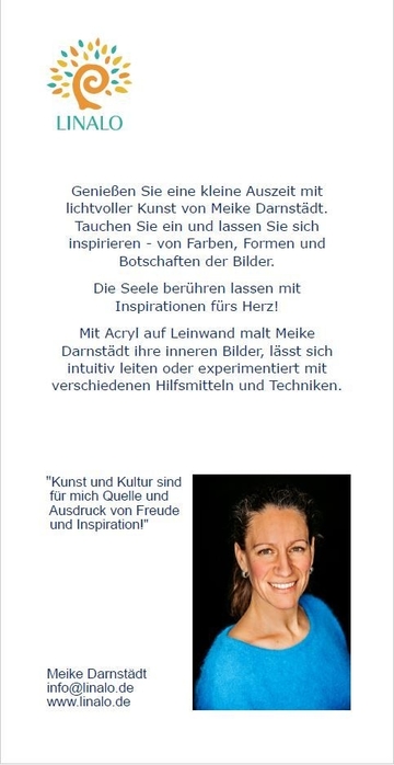 Flyer der Künstlerin Meike Darnstädt