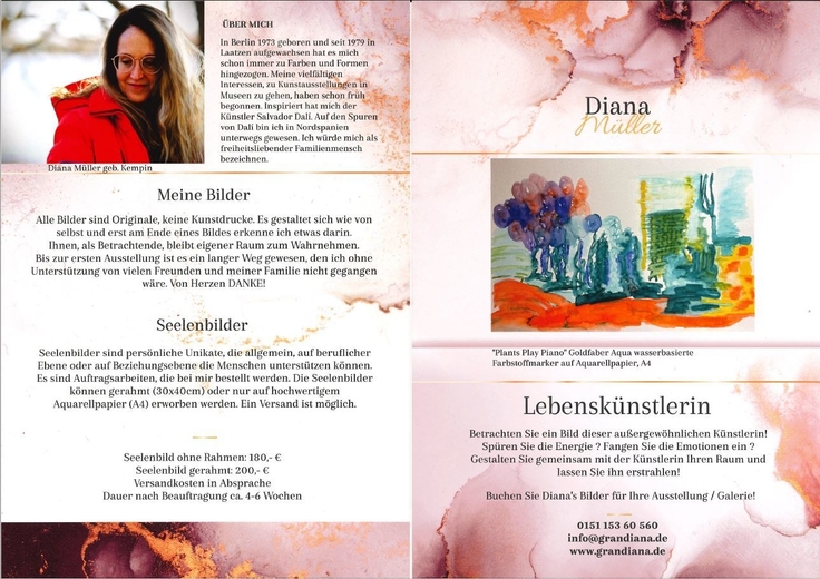Flyer der Künstlerin Diana Müller